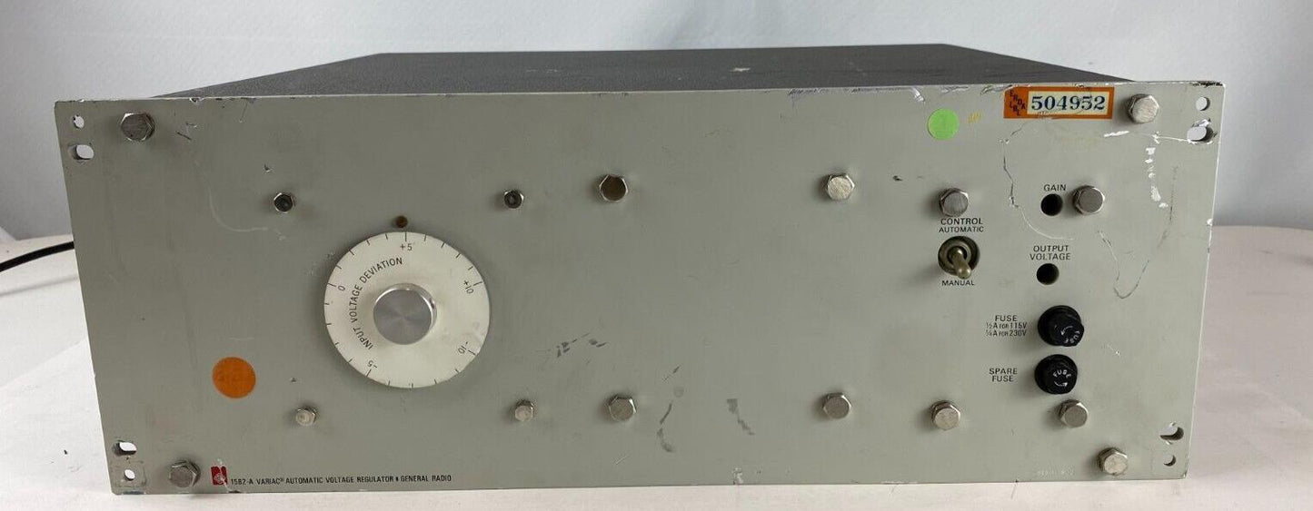 General Radio 1582-A Automatic Voltage Regulator Variac