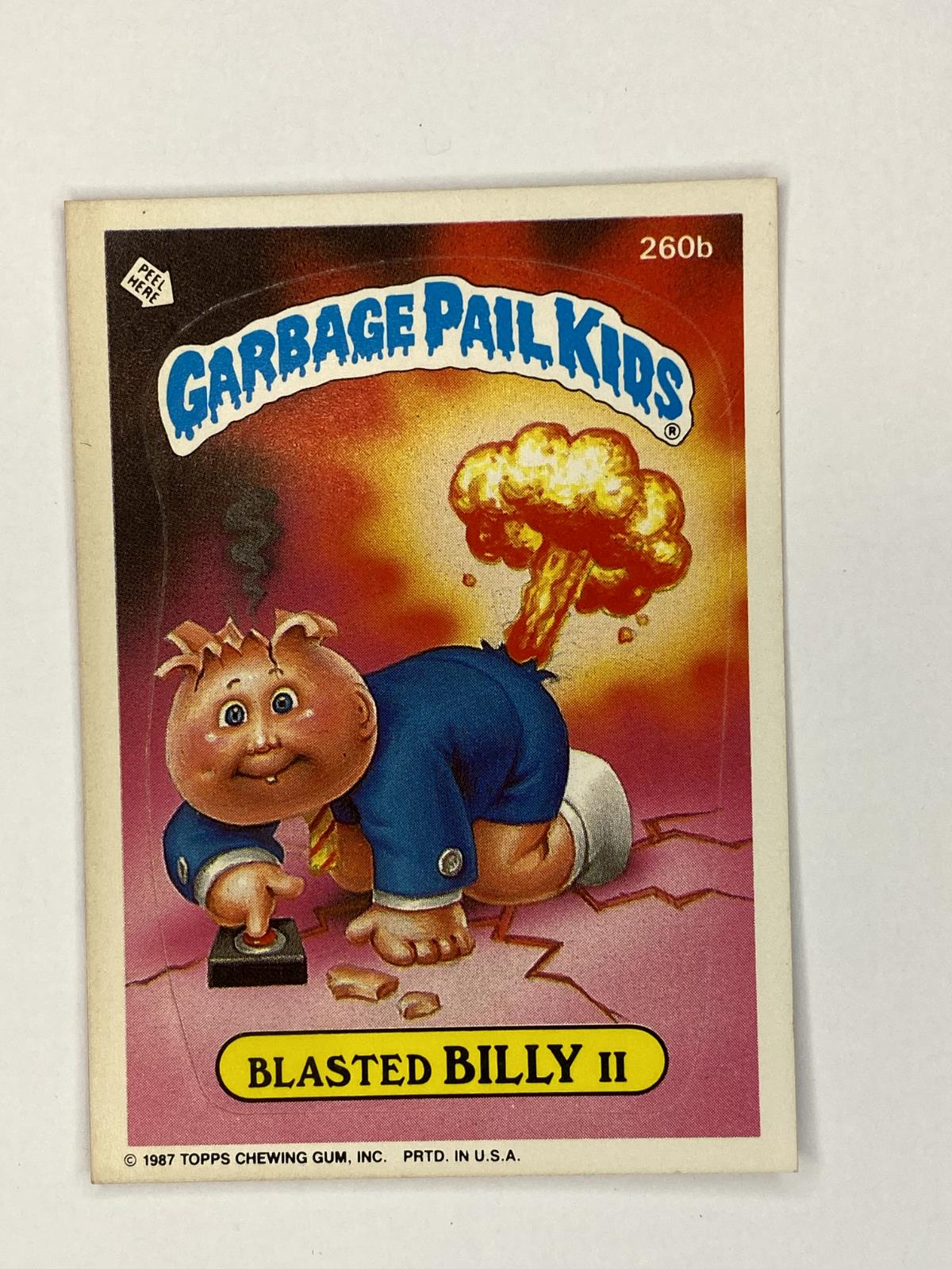 Garbage Pail Kids Blasted Billy II 260b Trading Card (1987, GPK)