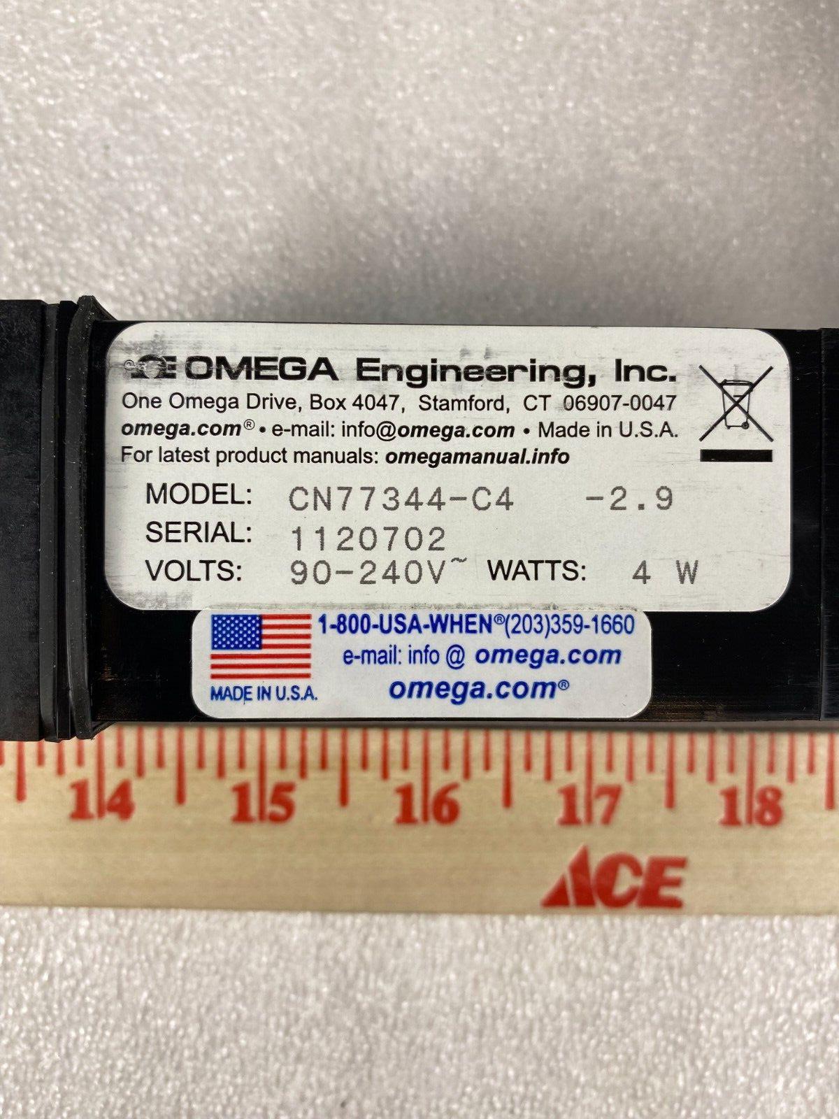 OMEGA ENGINEERING CN77344-C4 TEMPERATURE CONTROLLER W/ OMRON G3NA-210B 5-24VDC