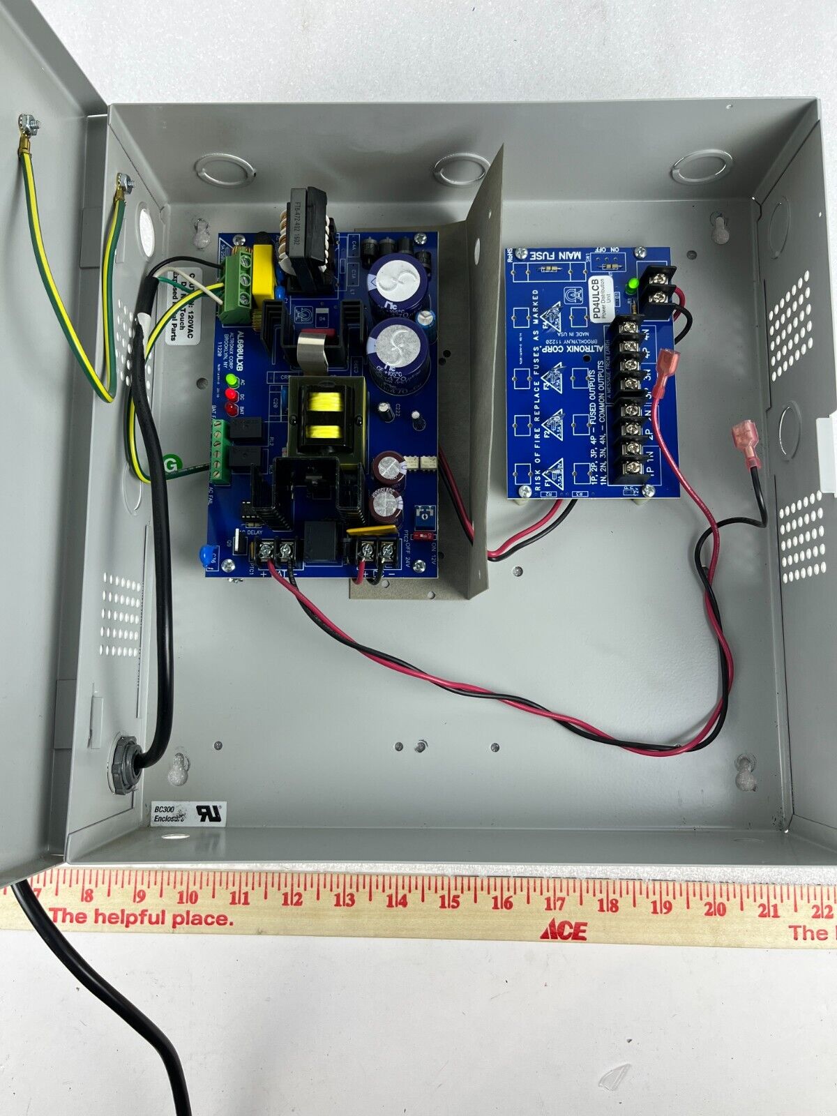 ALTRONIX AL600ULPD4CB Power Supply Charger, 4 PTC Class 2 Outputs