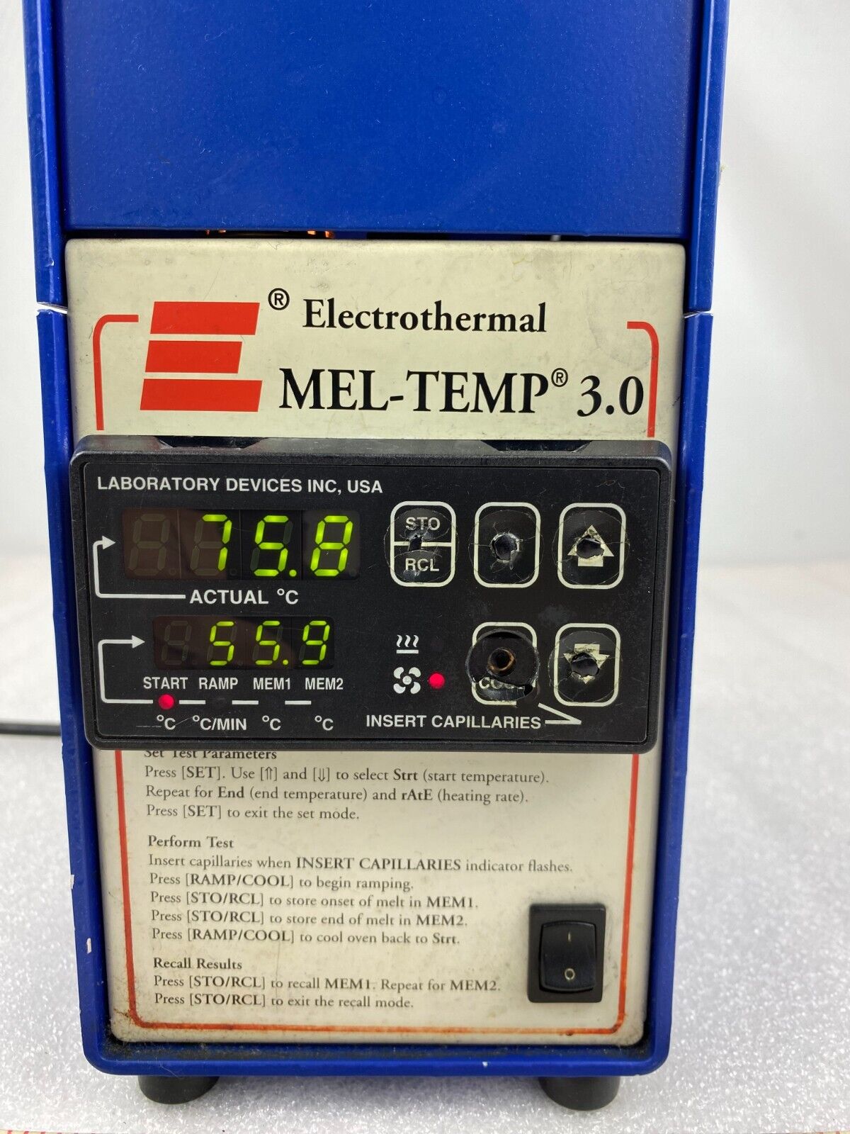 Thermo Scientific Mel-Temp 3.0 Model 1401 – Melting Point Apparatus (Parts/Repair)
