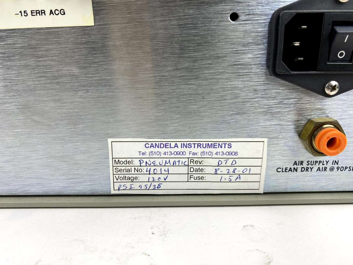KLA CANDELA PNEUMATIC MODULE OSA-5100