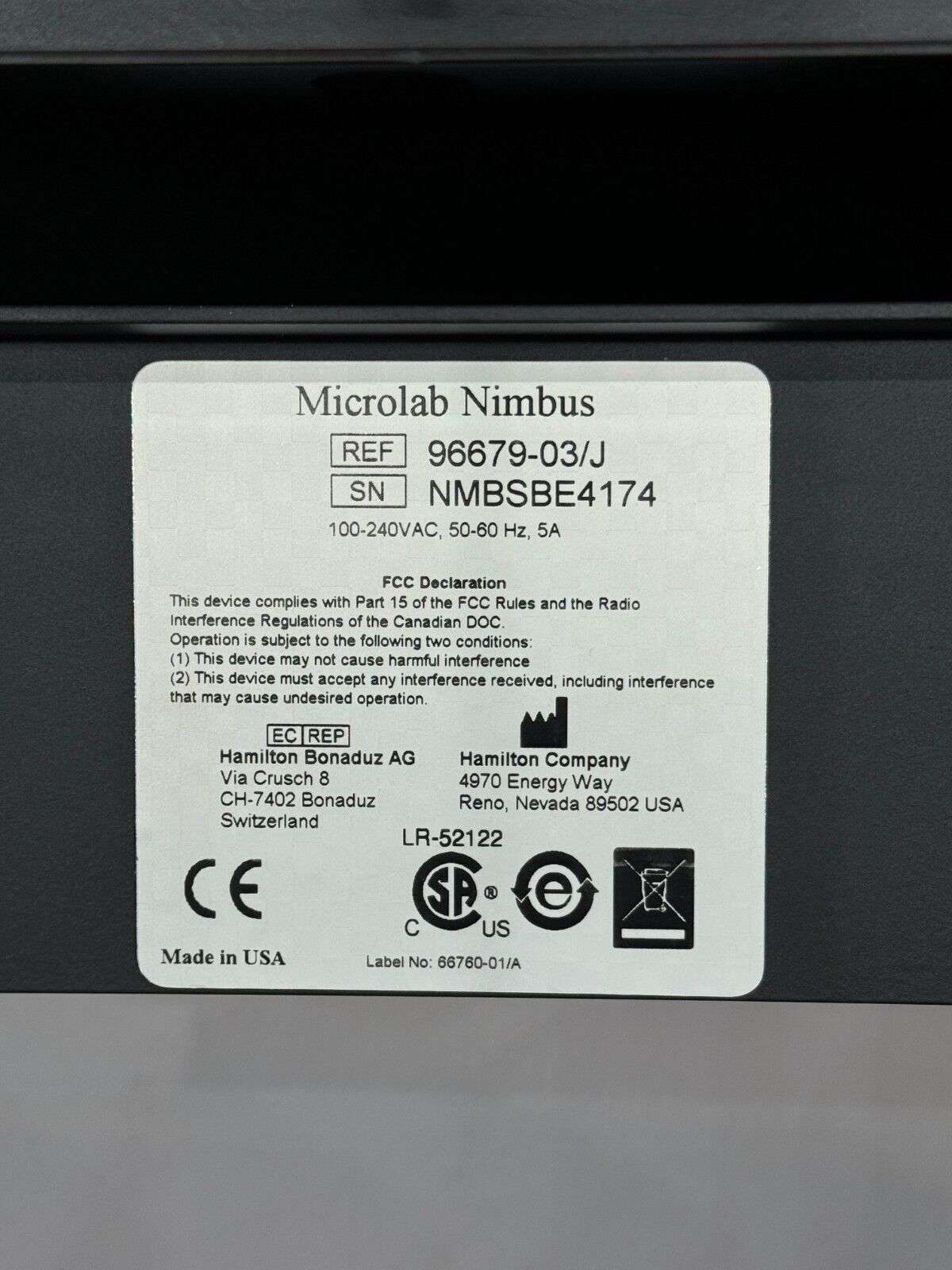 Hamilton Nimbus Liquid Handler – Model 96679-03/J with Heated Shaker & Magnet Plate