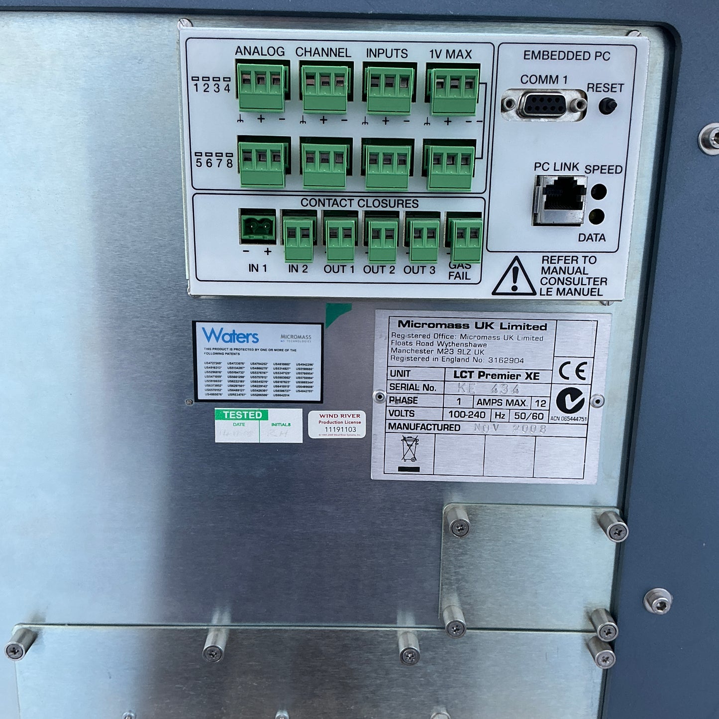 Waters Micromass LCT Premier XE Mass Spectrometer