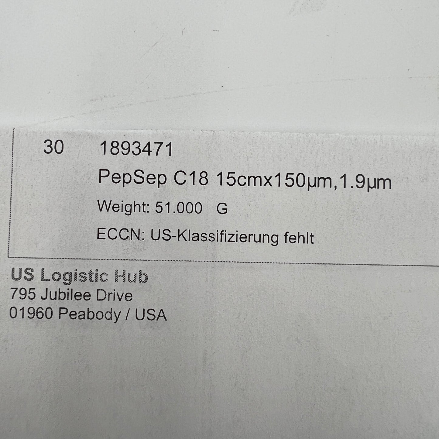 Bruker PepSep C18 15 cm x 150 µm, 1.9 µm 1893471 - New