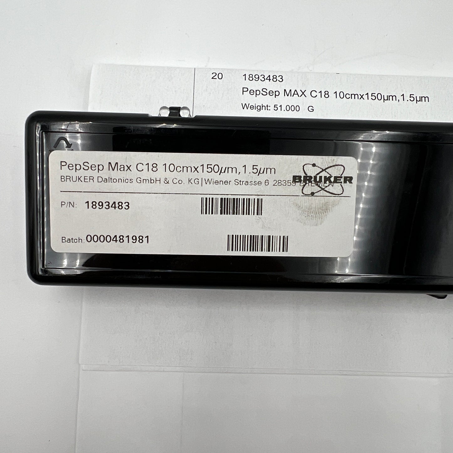 Bruker PepSep MAX C18 HPLC 10 cm x 150 µm x 1.5 µm 1893483 - New