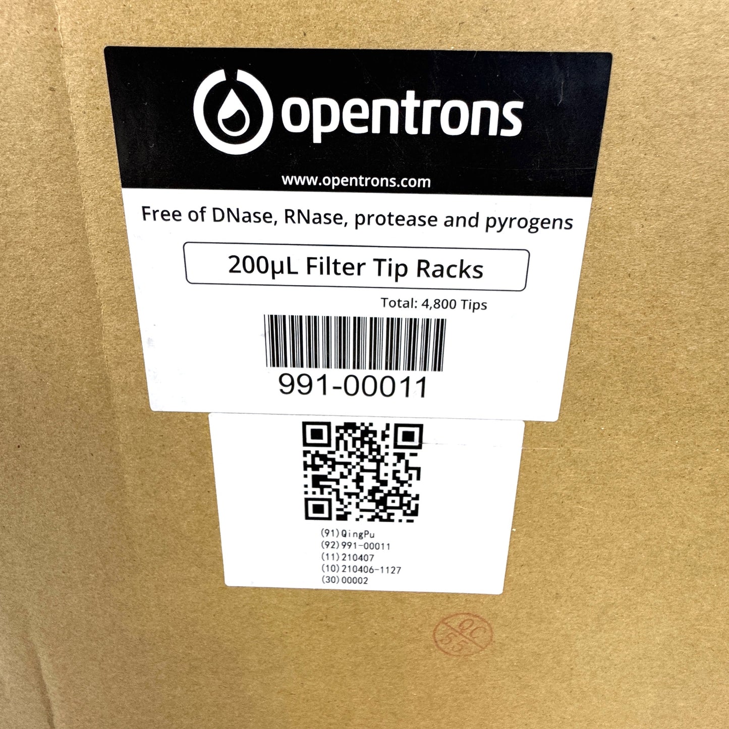 Opentrons 200 uL Filter Pipette Tip Racks 4800 Tips, New In Box