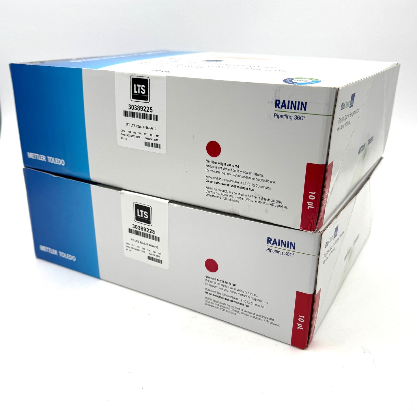 Rainin LTS 20µL F 960A/10 Pipette Tips – 2 Boxes New Sealed Box