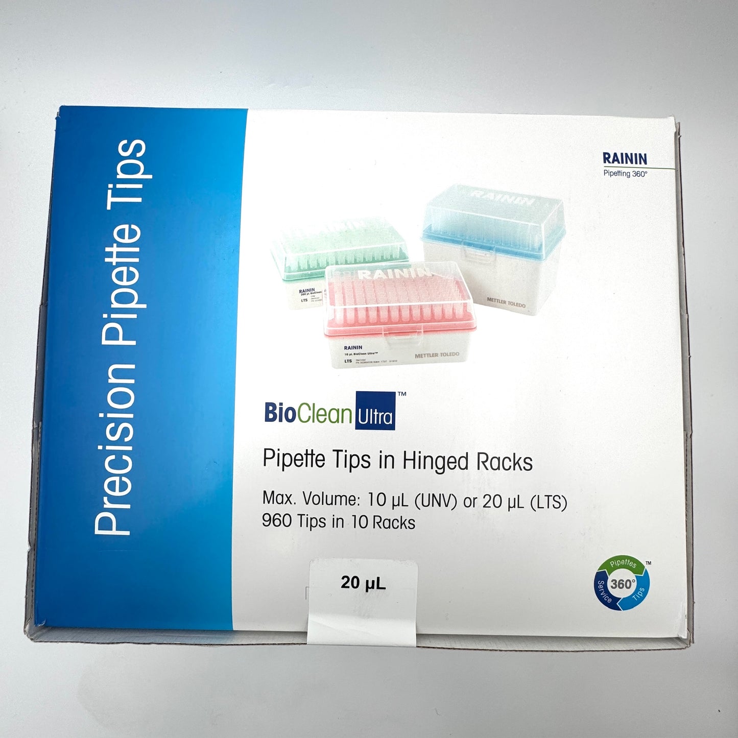 Rainin LTS 20µL F 960A/10 Pipette Tips – 2 Boxes New Sealed Box