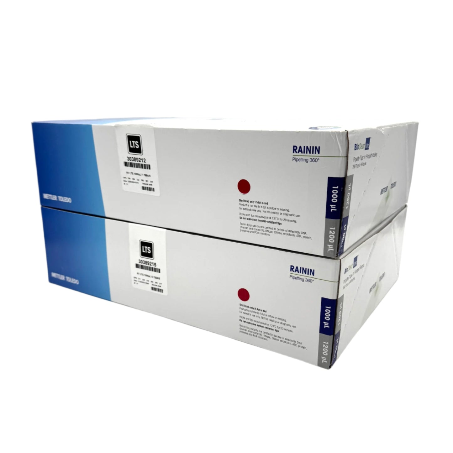 Rainin Mettler Toledo LTS 1000µL F 768A/8 Pipette Tips – 2 New Boxes, 768 Tips Each