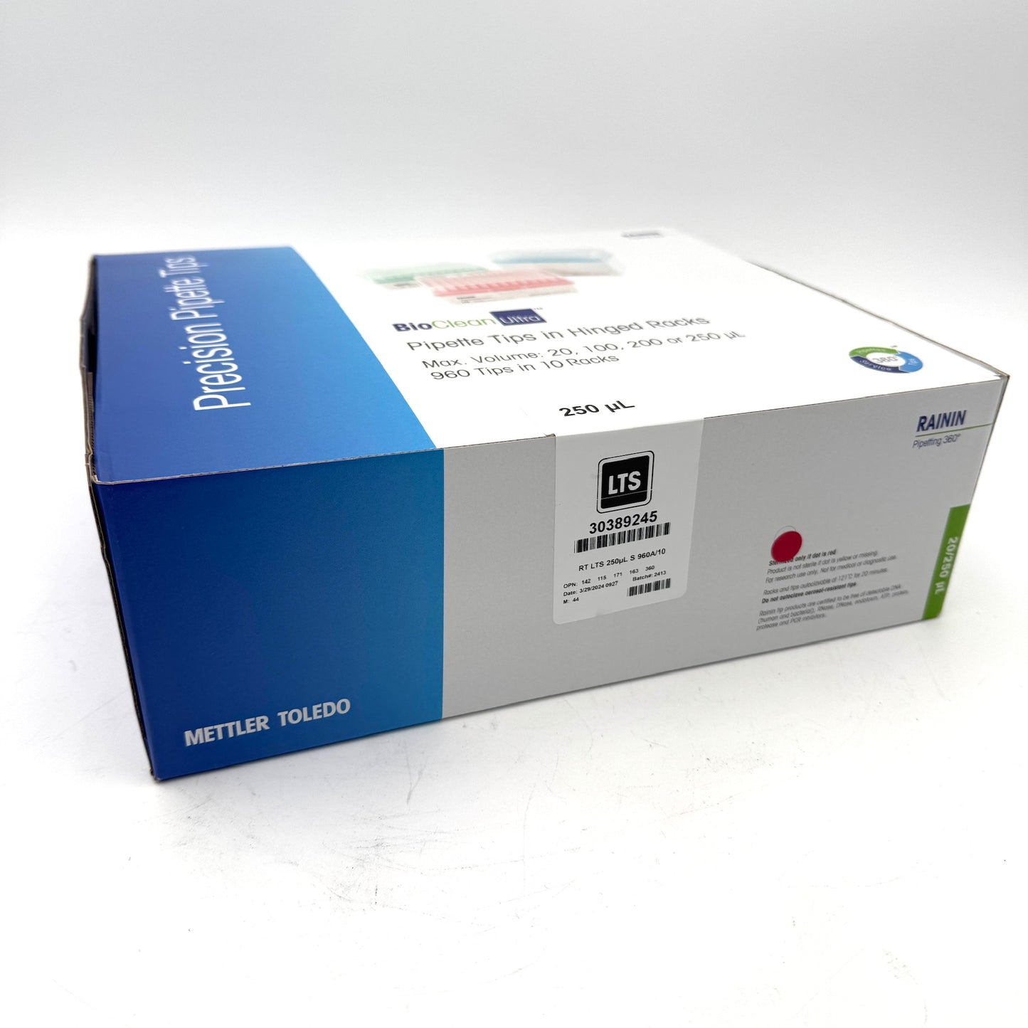Rainin LTS 250µL F 960A/10 Pipette Tips – New In Box