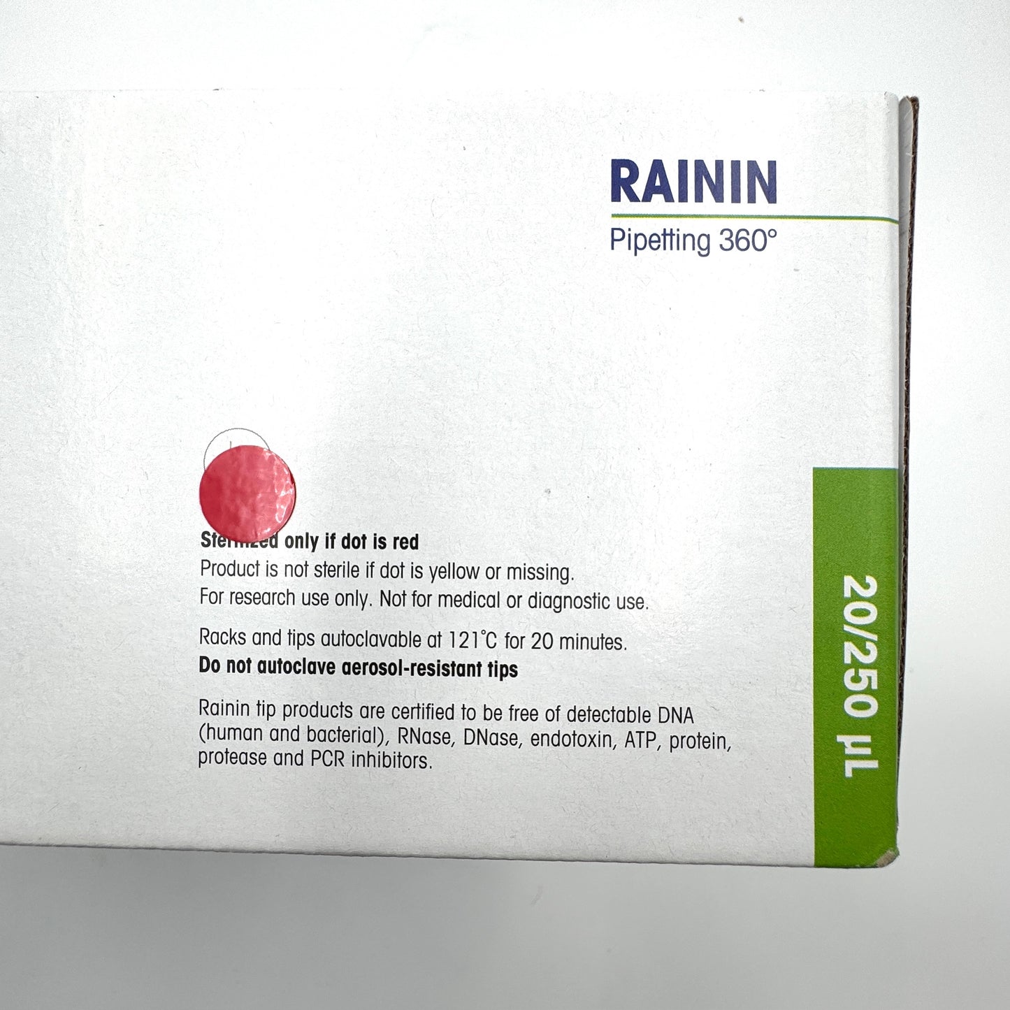 Rainin LTS 250µL F 960A/10 Pipette Tips – New In Box