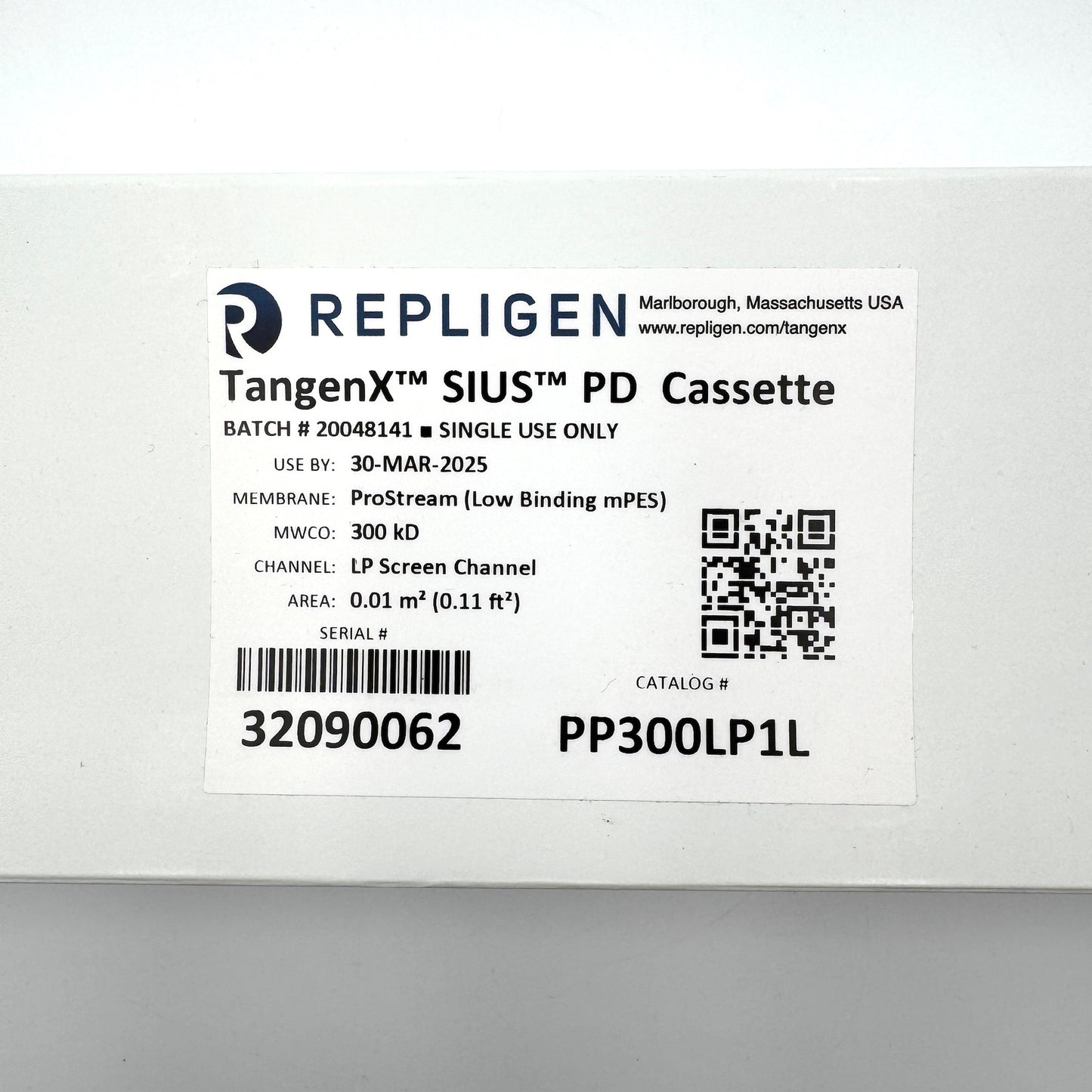 (Lot 2) Repligen TangenX Sius PD Cassette PP300LP1L 300kD, 0.01m2 Factory Sealed