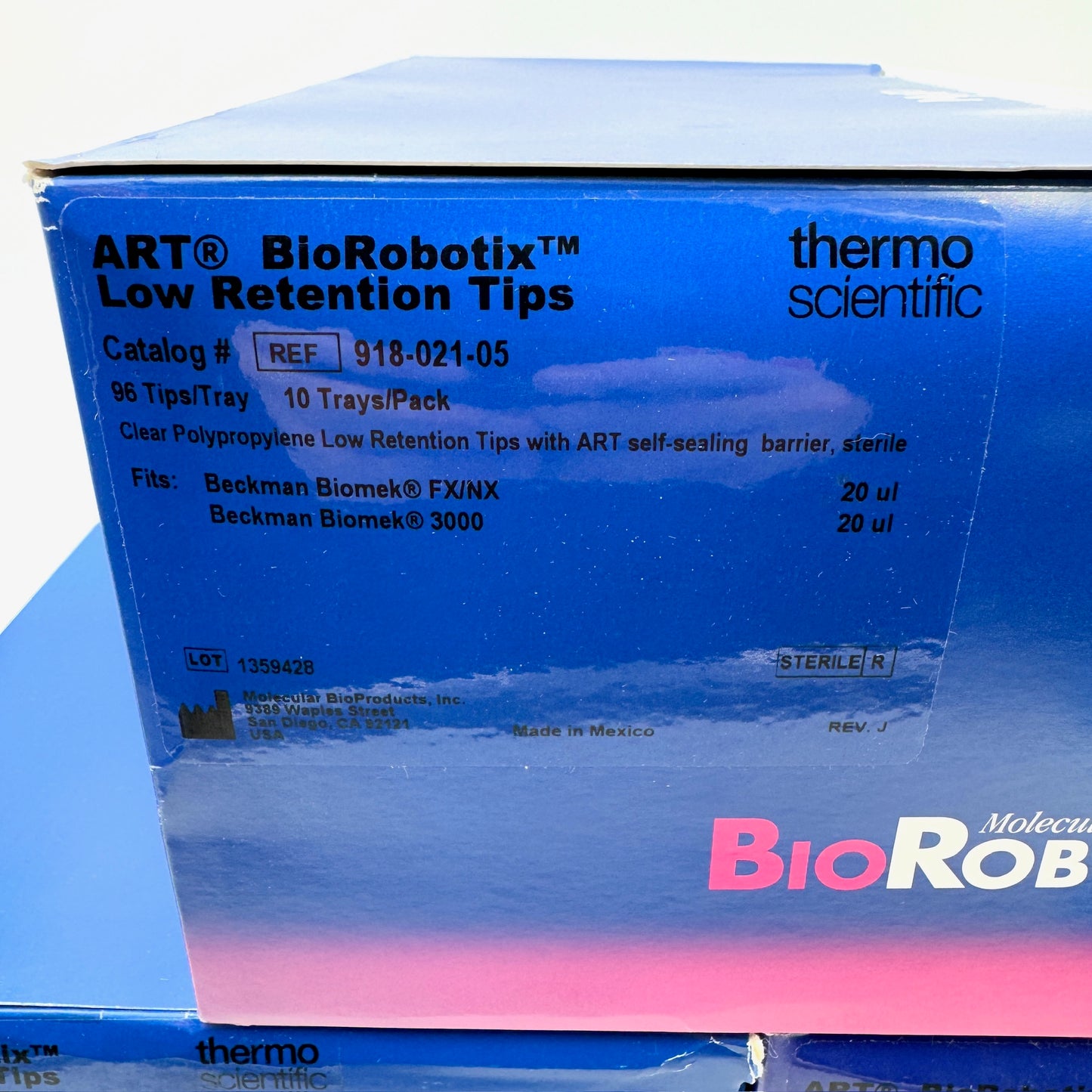Thermo Scientific Pure BioRobotix Tips 96 - 20uL - Tip/Tray, 10 Tray/Pack, Lot of 5 Packs
