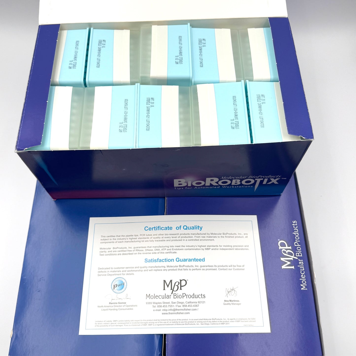 Thermo Scientific Pure BioRobotix Tips 96 - 20uL - Tip/Tray, 10 Tray/Pack, Lot of 5 Packs