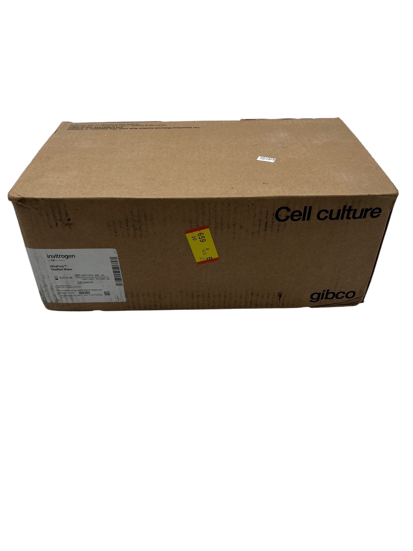 Invitrogen UltraPure Distilled Water 10977-015 10PK EXP 2025-03-30