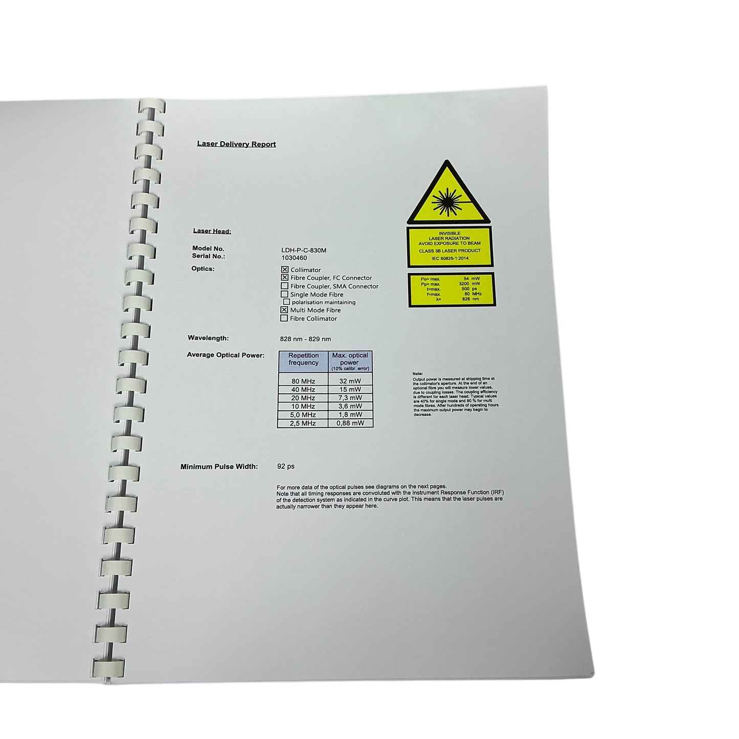 PicoQuant LDH-P-C-830M Picosecond Laser Diode Head - New Open Box