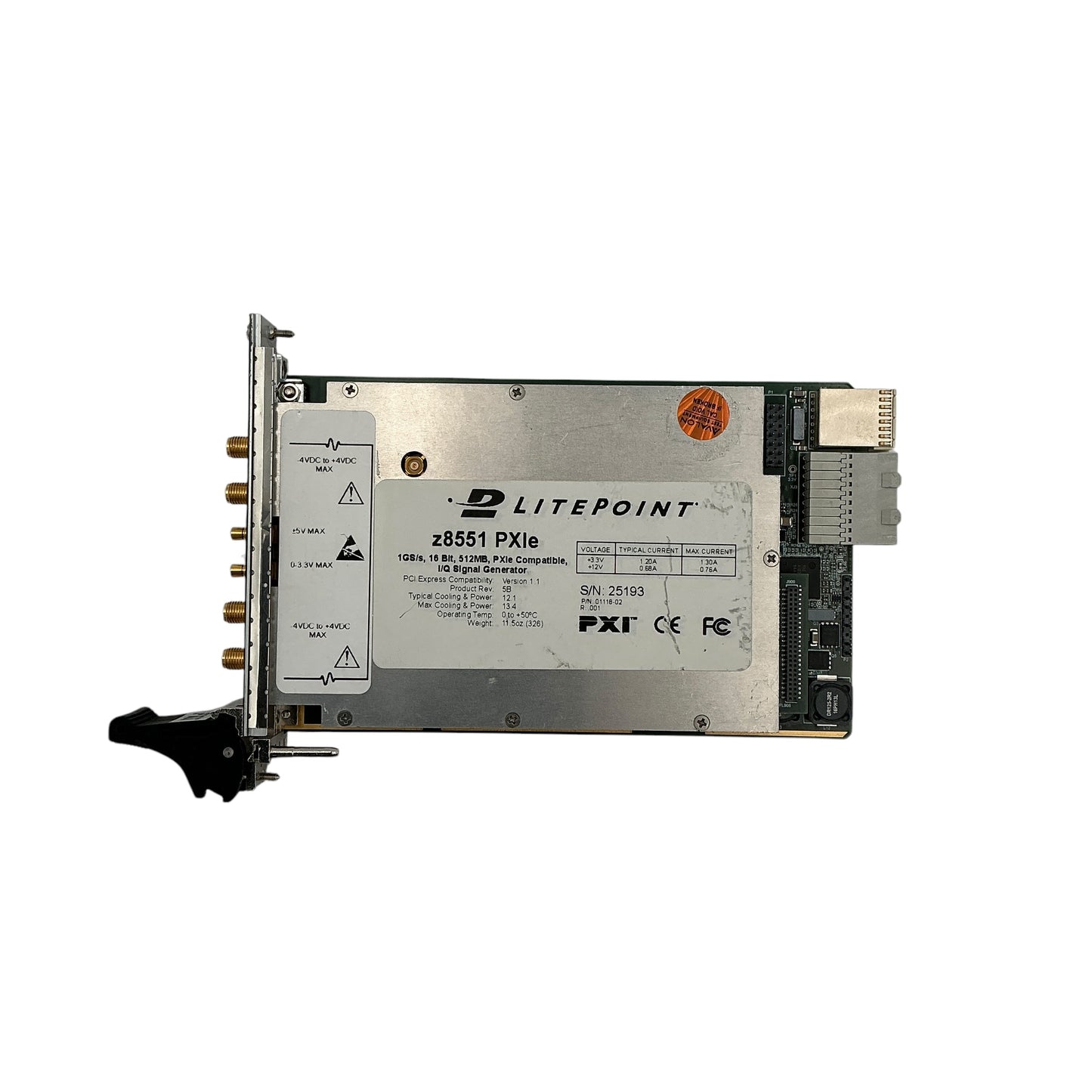 LitePoint z8551 PXie 1GS/s 16 Bit 512MB PXie I/Q Signal Generator Parts Repair