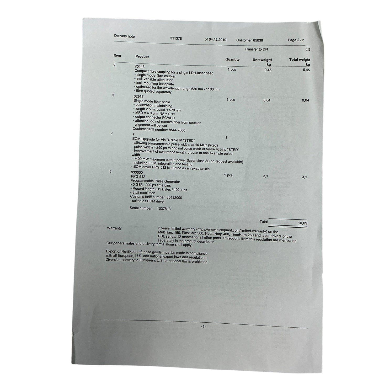 PicoQuant Vis/IR-765-EP VisIR/isUV Laser Platform 910220
