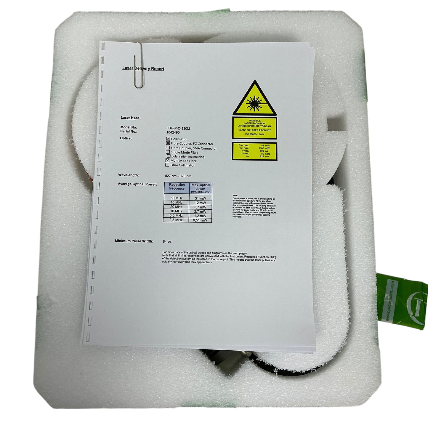 PicoQuant LDH-P-C-830M Picosecond Laser Diode Head - New Open Box