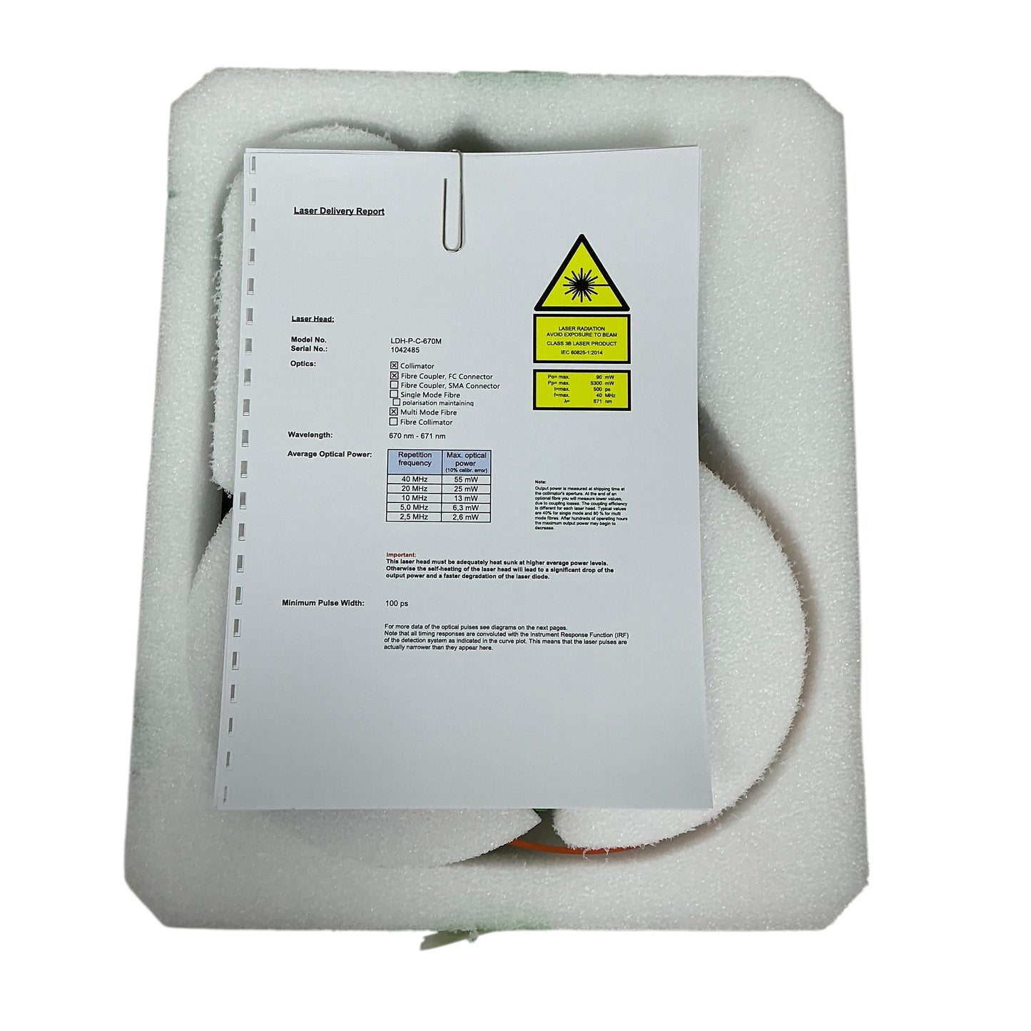 PicoQuant LDH-P-C-670M Laser Head Picosecond Pulses - New Open Box