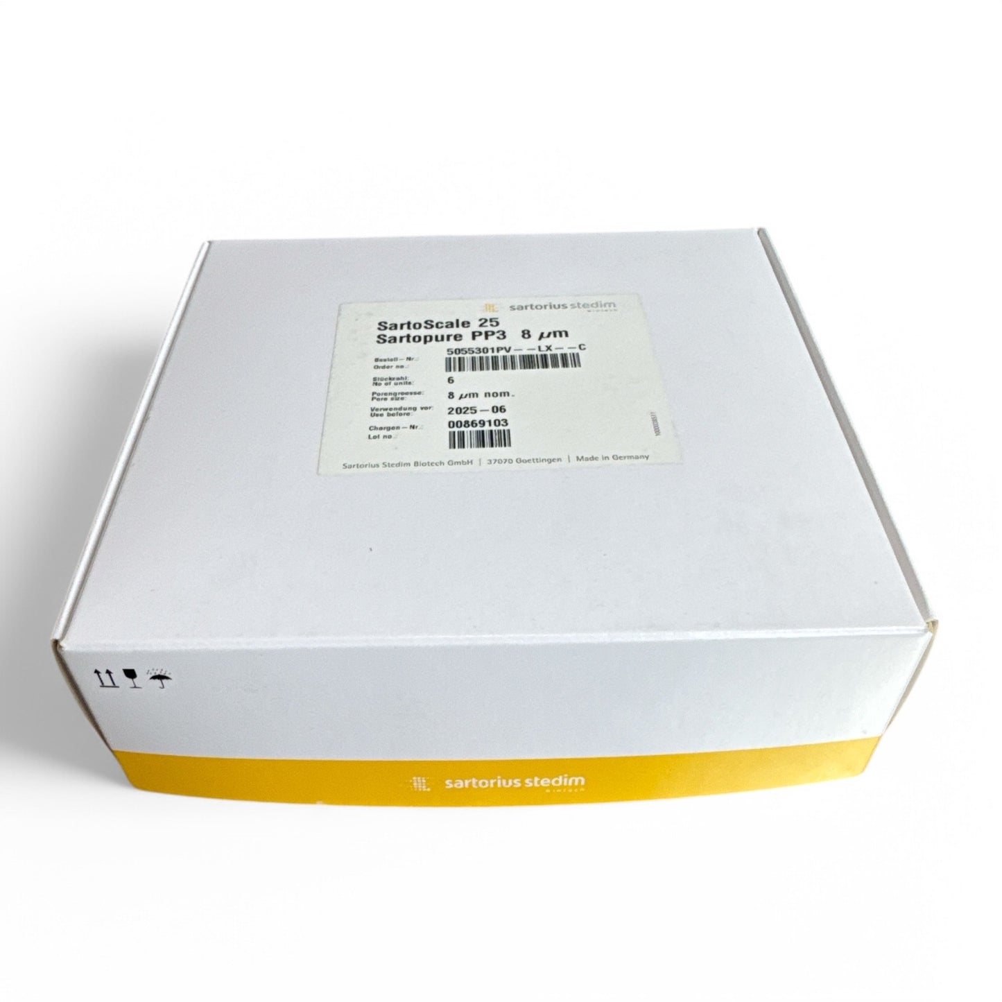 Sartorius Stedim SartoScale 25 Sartopure PP3 8 µm Filters – Box of 6, New Open Box