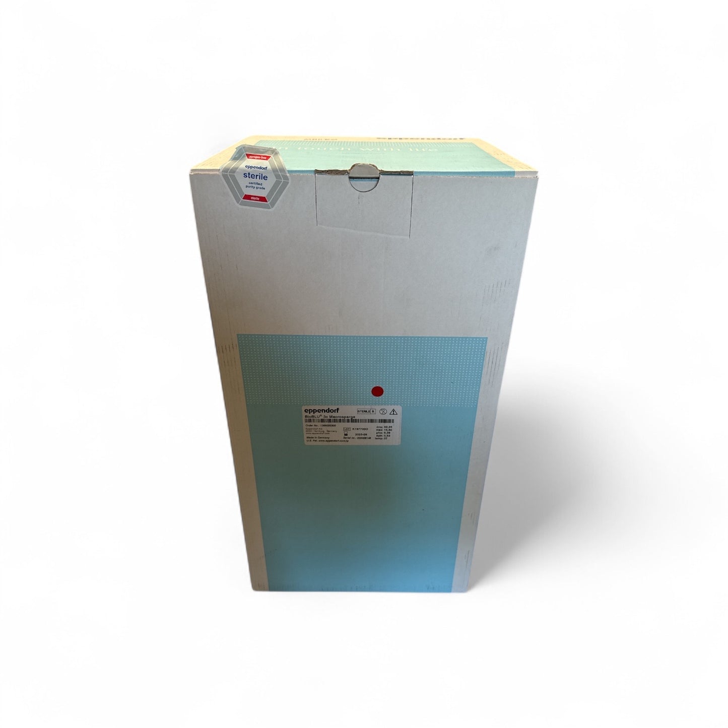 Eppendorf BioBLU 3c Macrosparge Disposable Bioreactor Vessel, New Open Box