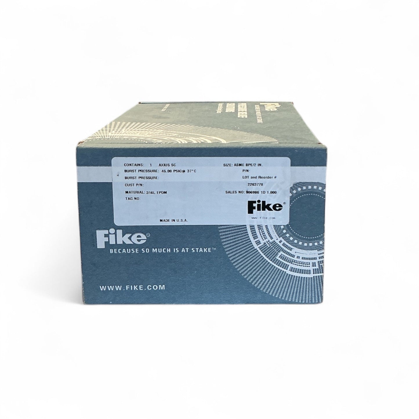 Fike Axius SC Rupture Disc 1.5" ASME BPE | 45 PSI | 316L EPDM | New Sealed in Box USA Made