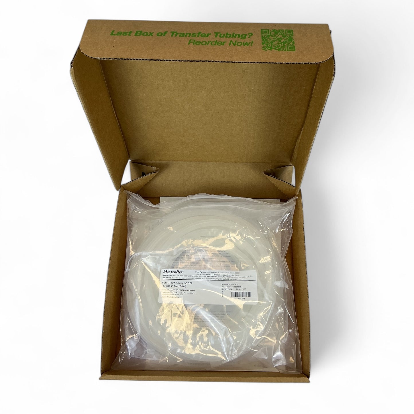 Cole-Parmer MasterFlex Pump Tubing, Puri-Flex, L/S 24 25ft 96419-24