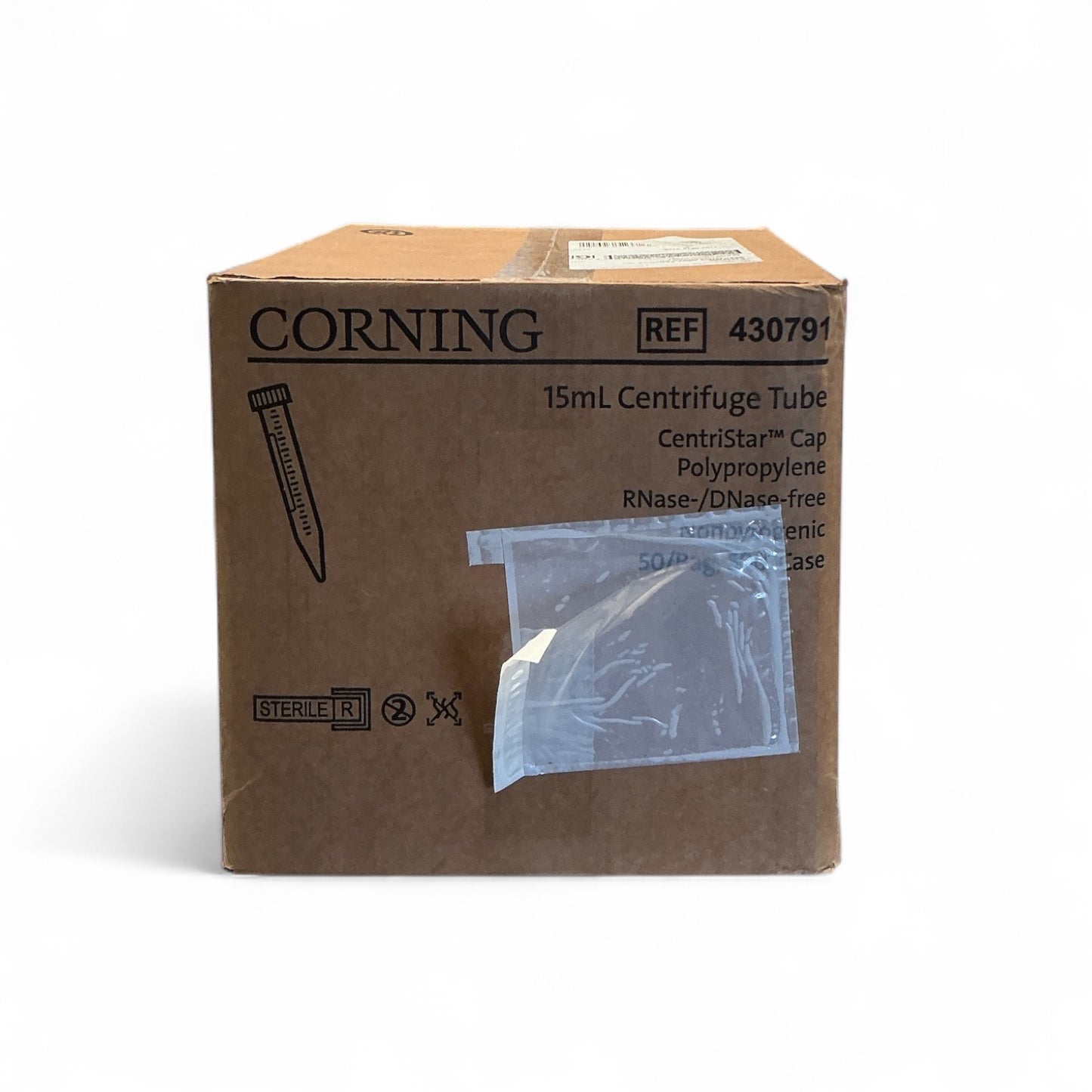 Corning 430791 15mL Centrifuge Tubes | 500/Case | Sterile RNase/DNase-Free | Unopened Full Box