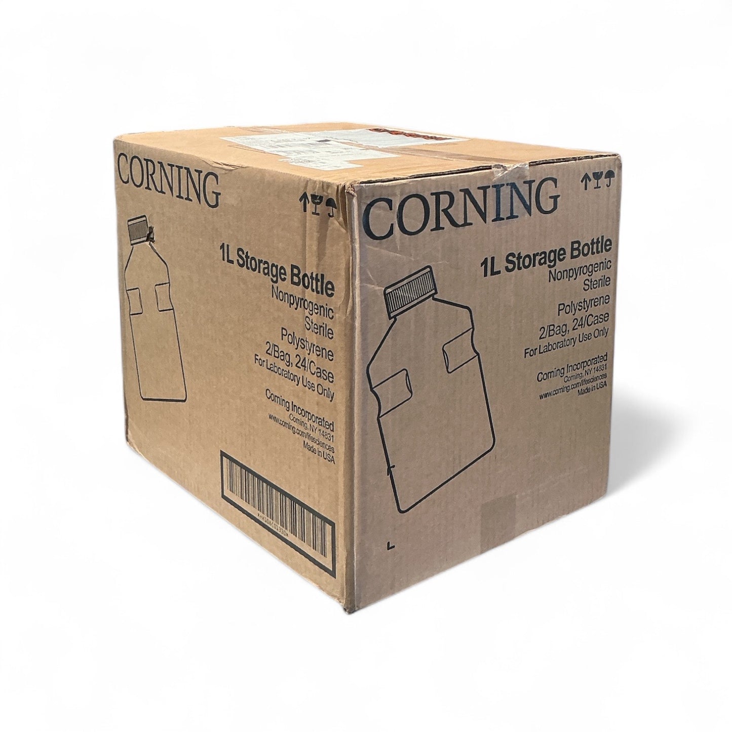Corning 430518 1L Storage Bottles | 24/Case | Sterile Polystyrene | Unopened Full Box