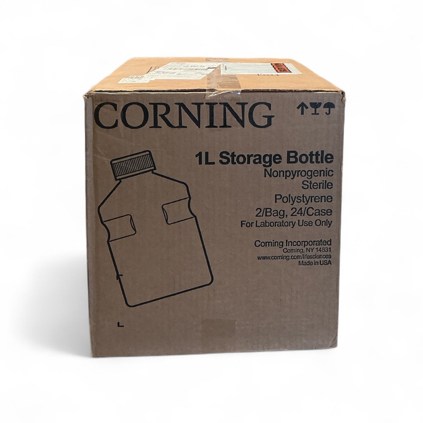 Corning 430518 1L Storage Bottles | 24/Case | Sterile Polystyrene | Unopened Full Box