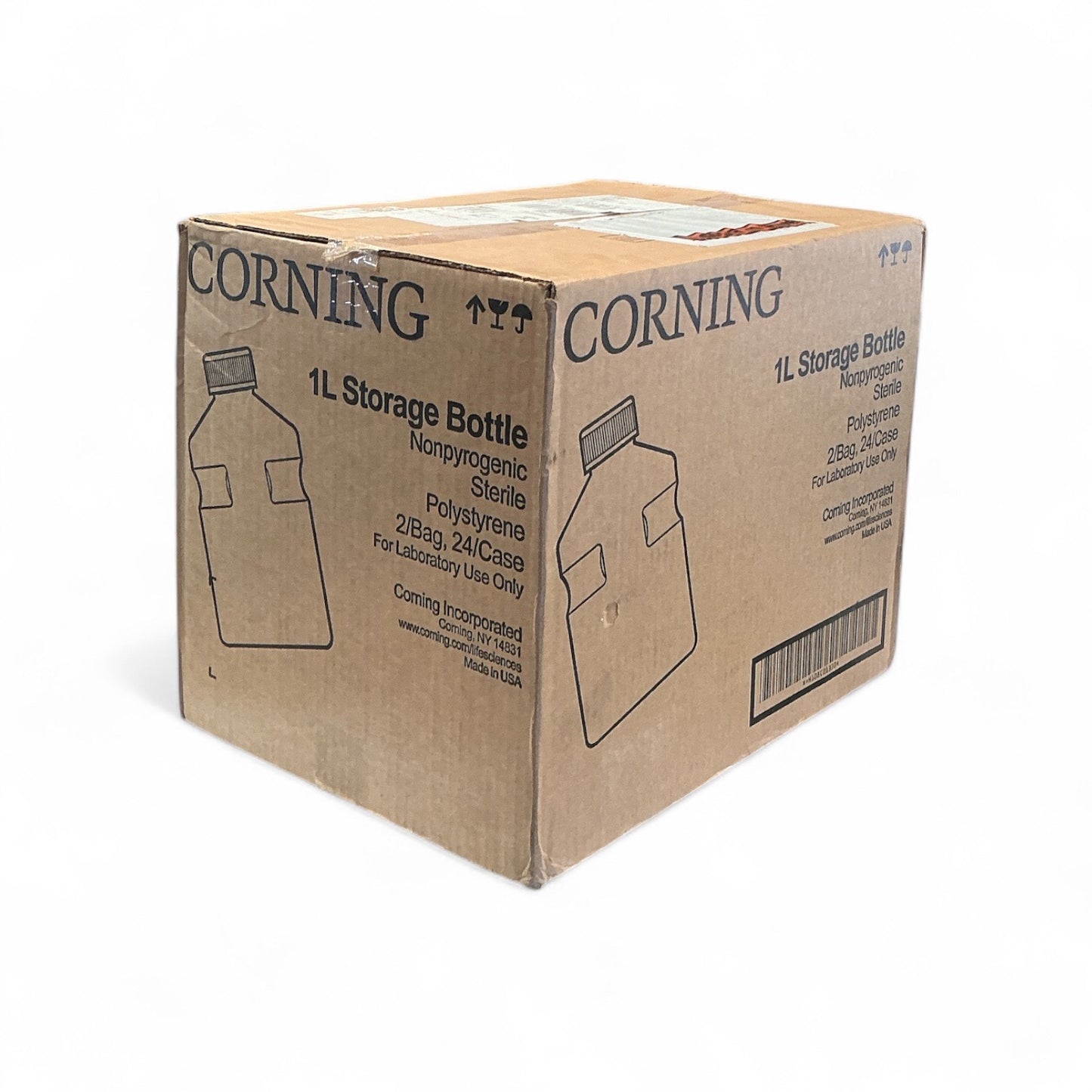 Corning 430518 1L Storage Bottles | 24/Case | Sterile Polystyrene | Unopened Full Box