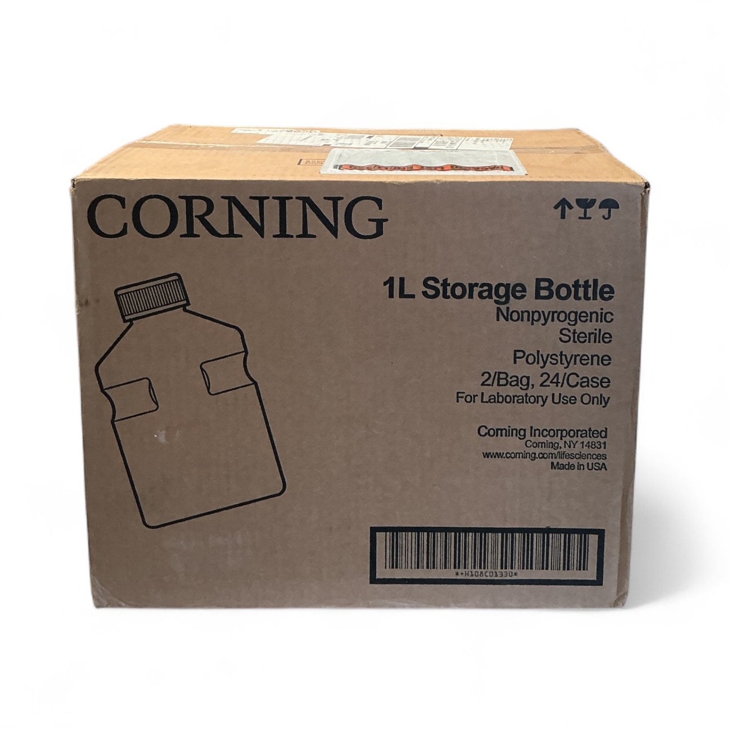 Corning 430518 1L Storage Bottles | 24/Case | Sterile Polystyrene | Unopened Full Box
