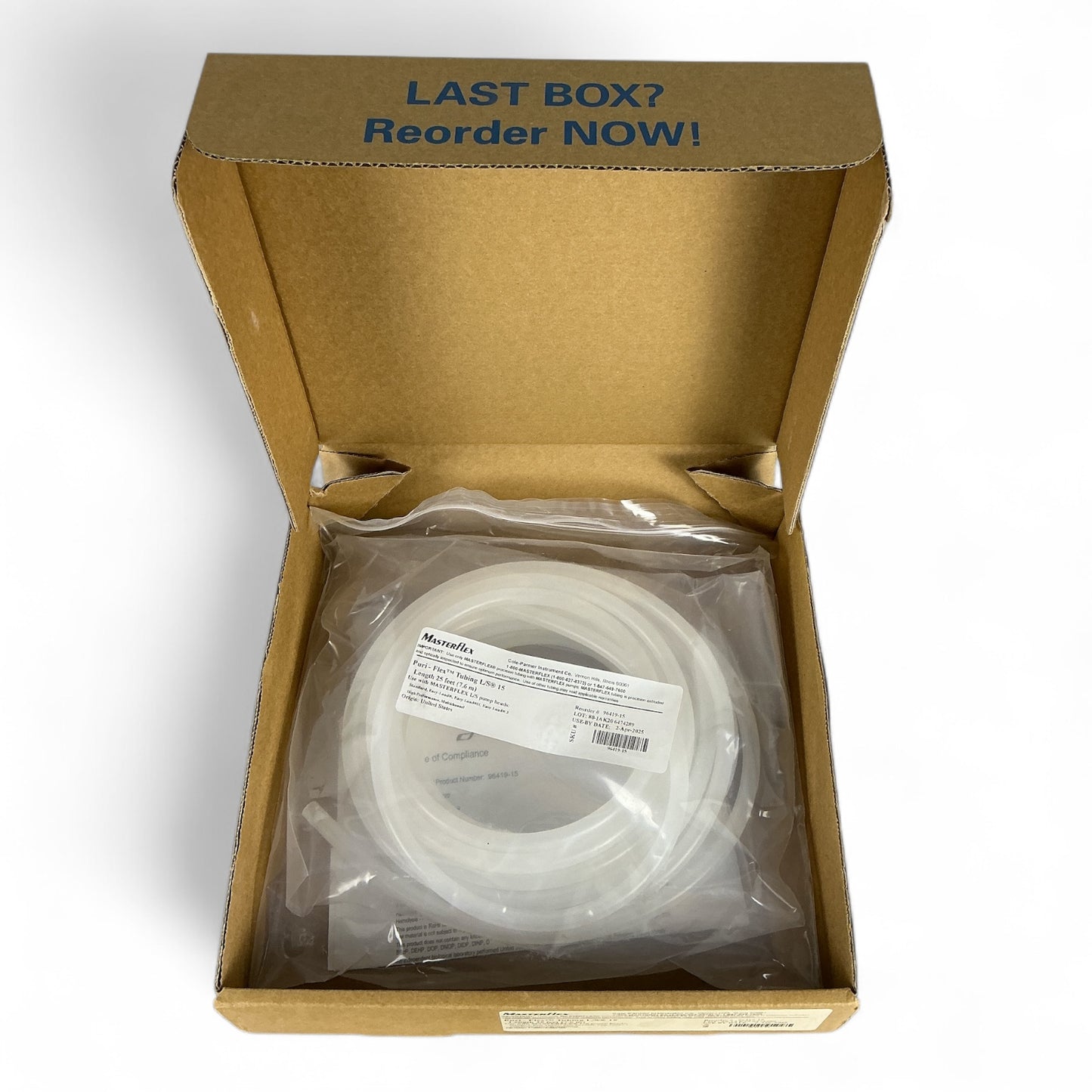 Cole-Parmer MasterFlex Puri-Flex Tubing L/S 15 25 Feet 96419-15
