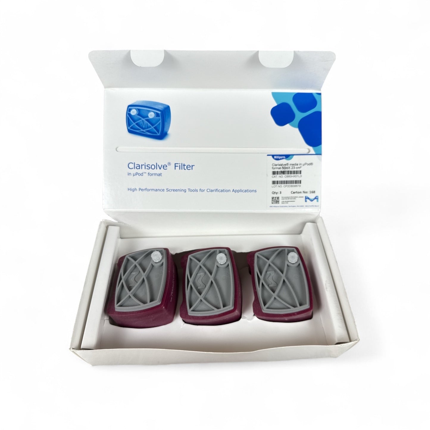 Millipore Clarisolve Depth Filter CS60HX01L3 in µPod Format – Set of 3