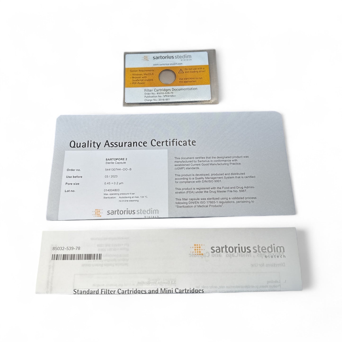 Sartorius Sartopore 2 Sterile Capsule 5441307H4-00-B — 0.45 + 0.2 µm - 5 Pack