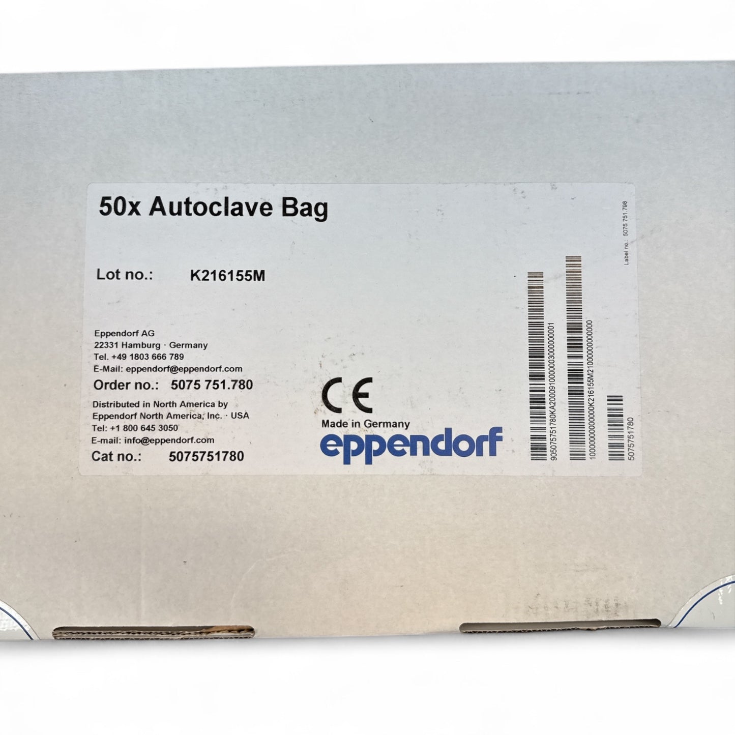 Eppendorf 50x Autoclave Bags 5075 751 780 – New Open Box