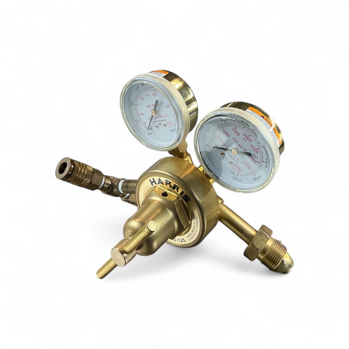 Harris 425-125 Brass Gas Regulator Dual Gauge w/ Extension Fitting (Best Offer!)