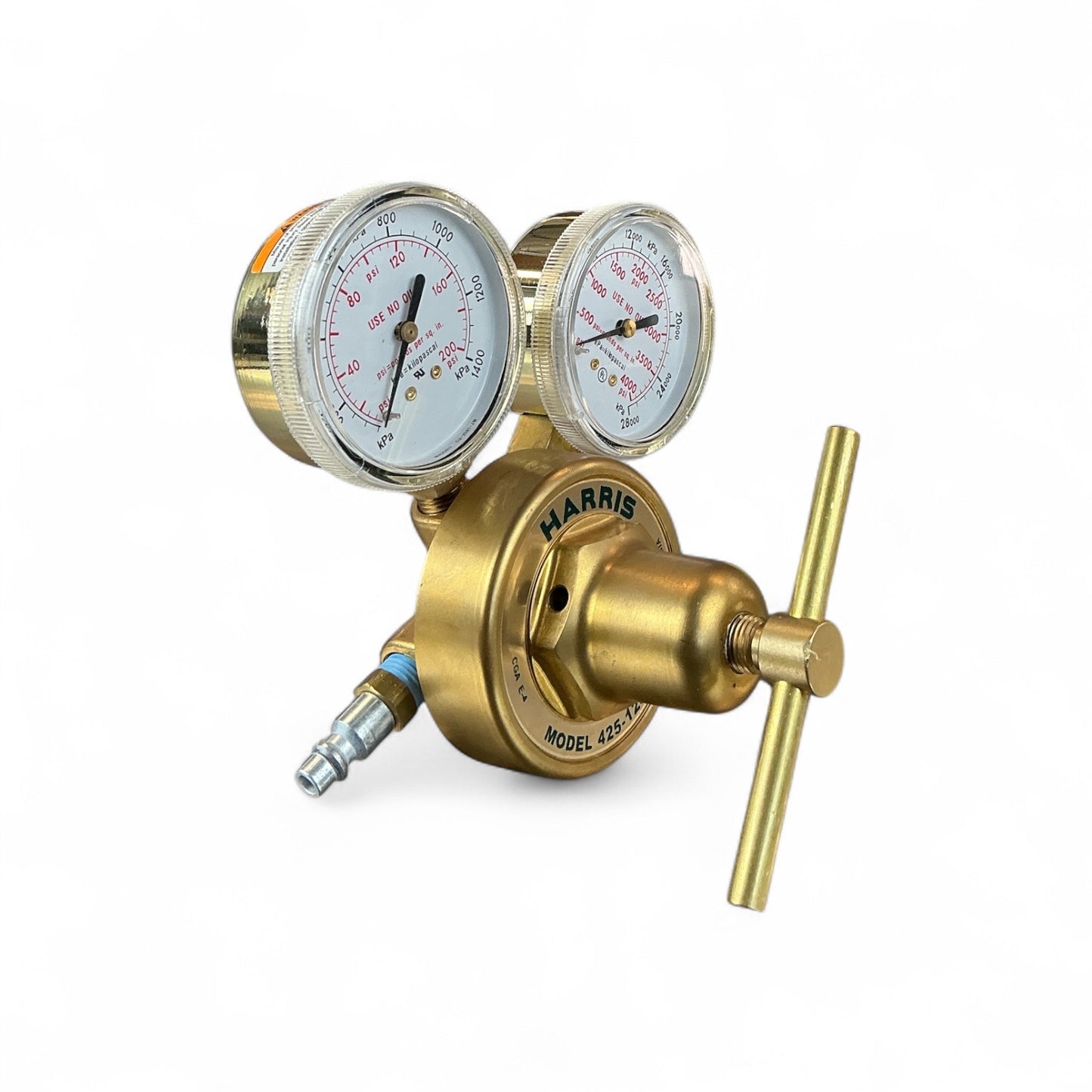 Harris Gas Regulator Model 425-125 Dual Gauge Brass CGA-580 Valve (Best Offer!)