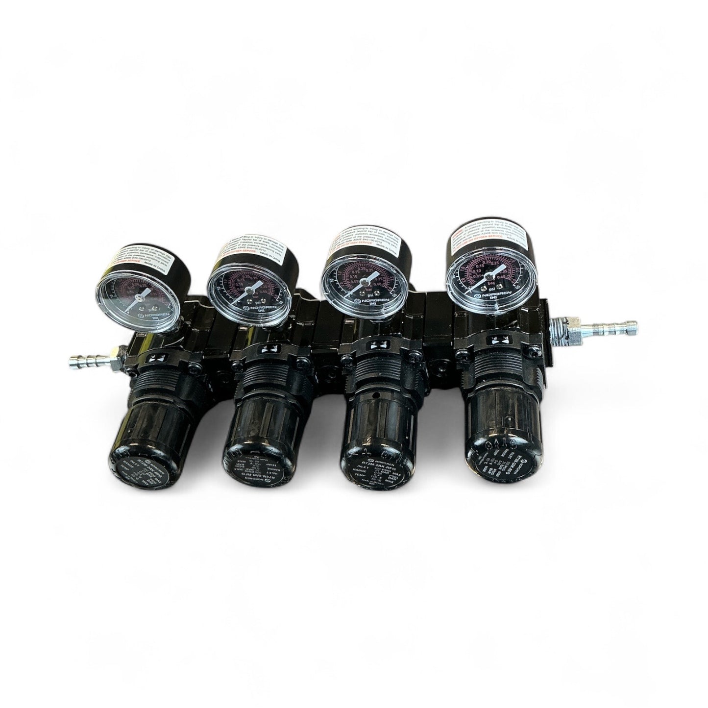 Norgren R72M-2AK-RFG 4-Port Pressure Regulator Manifold w/ Gauges (Best Offer!)