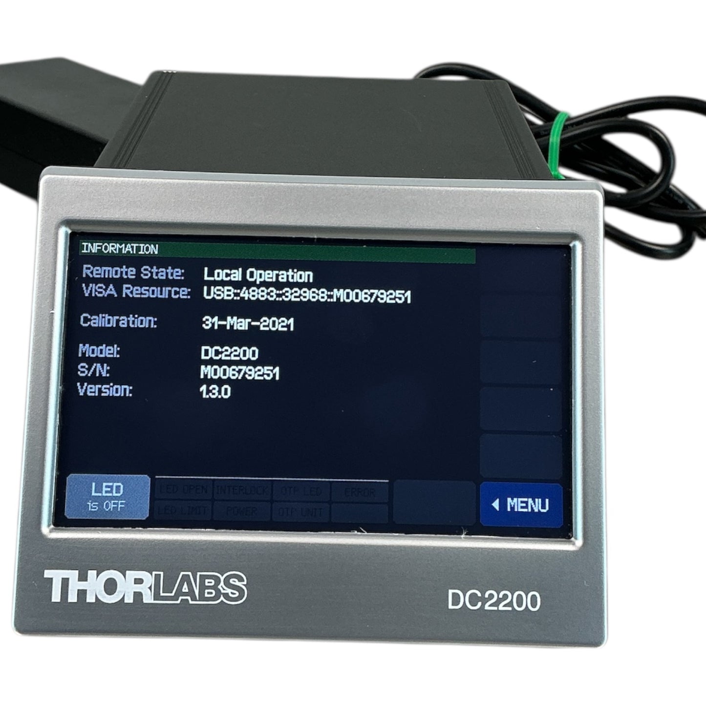 Thorlabs DC2200 High-Power LED Driver 1-Channel 50V 10A w/ PSU Tested