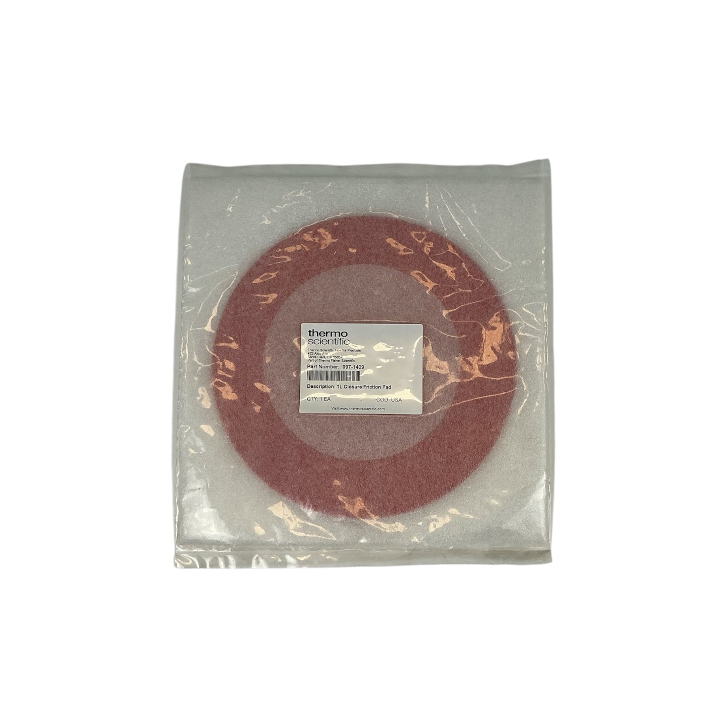 Thermo Fisher 1L Closure Friction Pad 097-1409 Set of 2 (Best Offer!)
