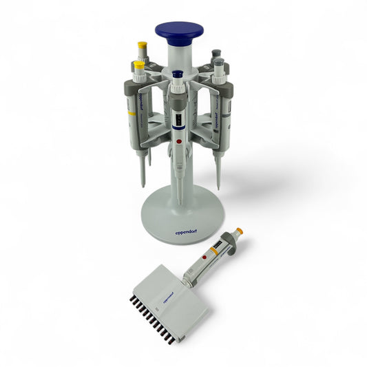 Eppendorf Research Plus Pipette Set with 12-Channel 300 µL & Carousel Stand
