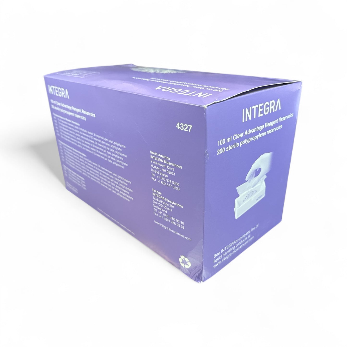 Integra 4327 100ml Clear Advantage Reagent Reservoirs