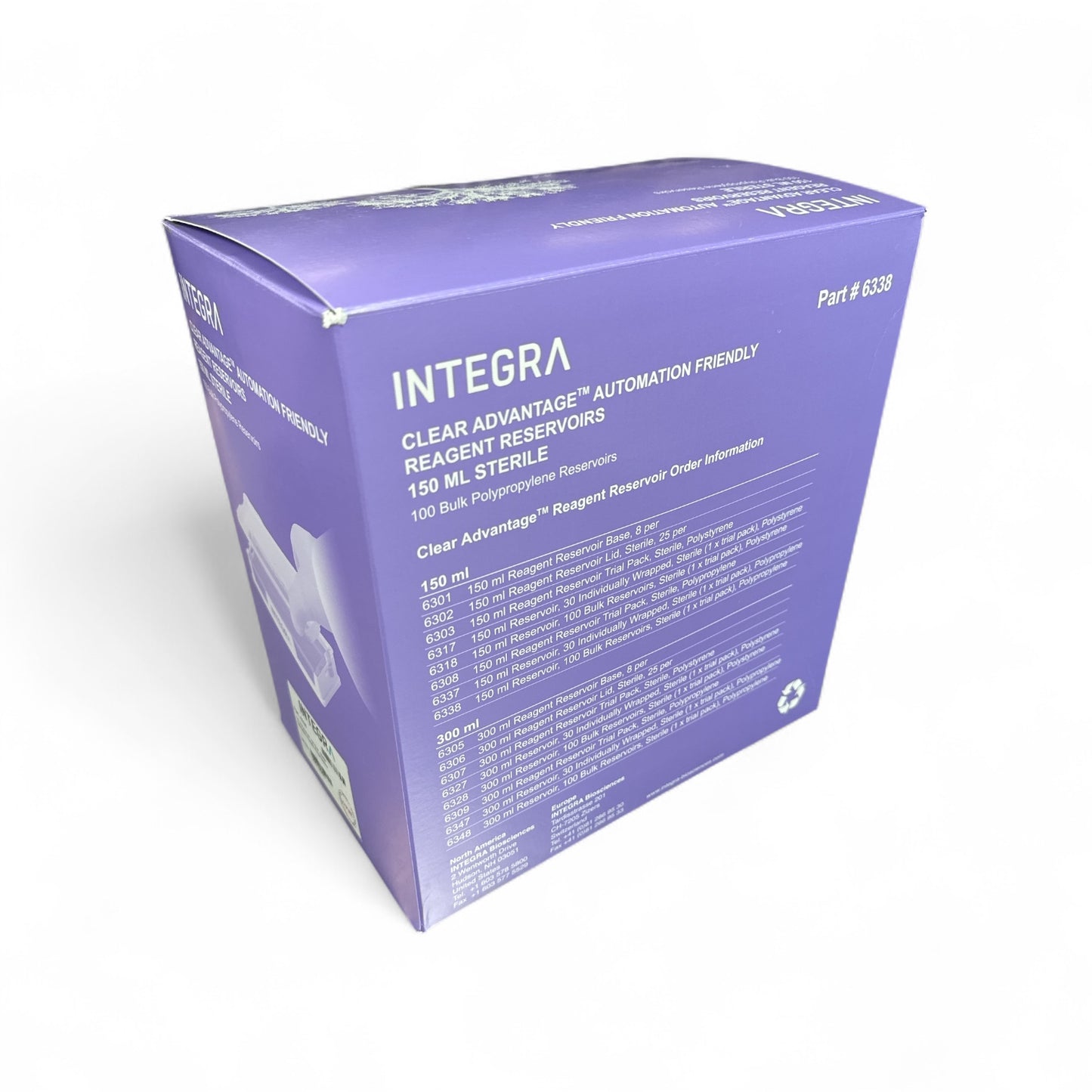 Integra 6338 150ml Clear Advantage Reagent Reservoirs