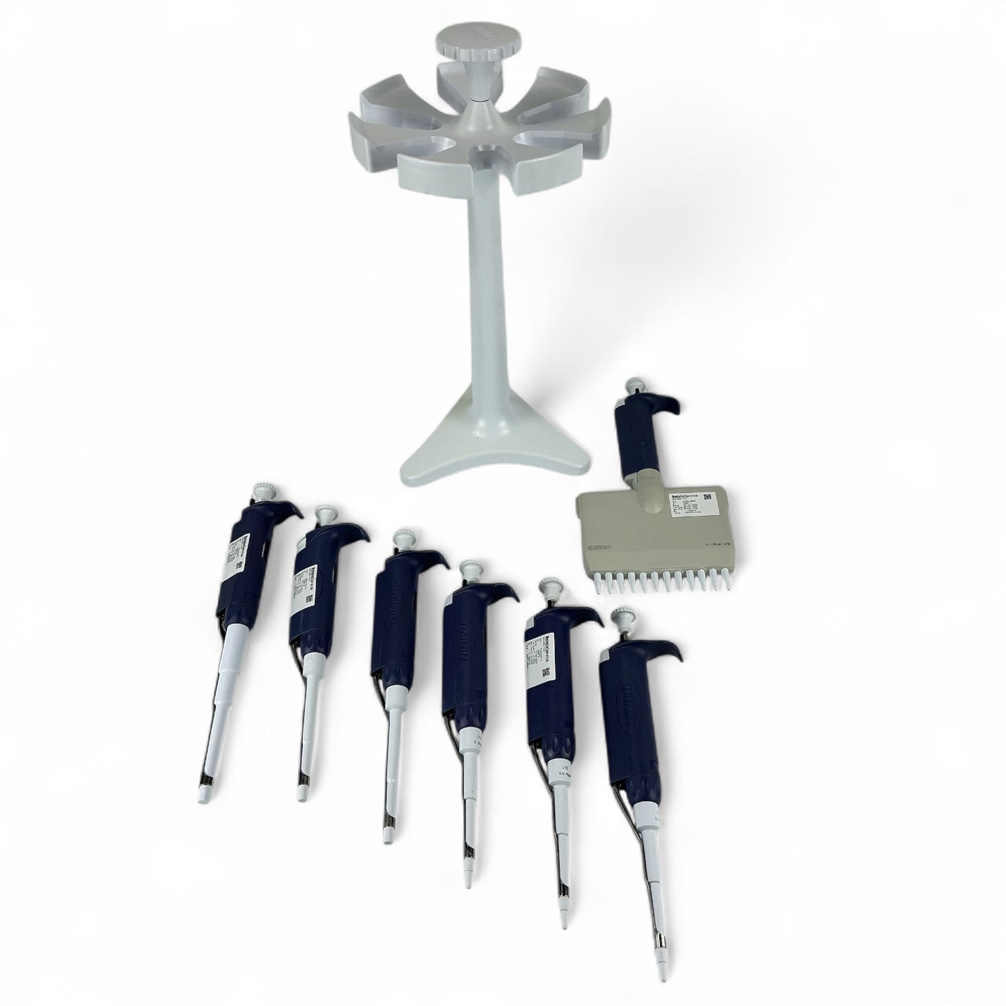 Rainin Pipet-Lite 7pc Pipette Set w/ Carousel – L2 to L1000 + 12-Channel L20