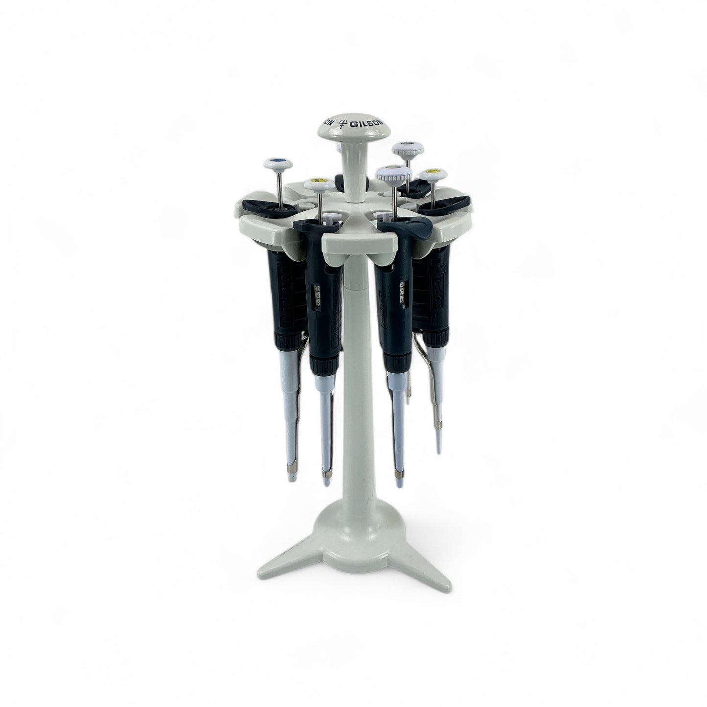 Gilson Pipetman 6-Pipette Set w/ Carousel & Wall Mount – Tested – Cal Expired