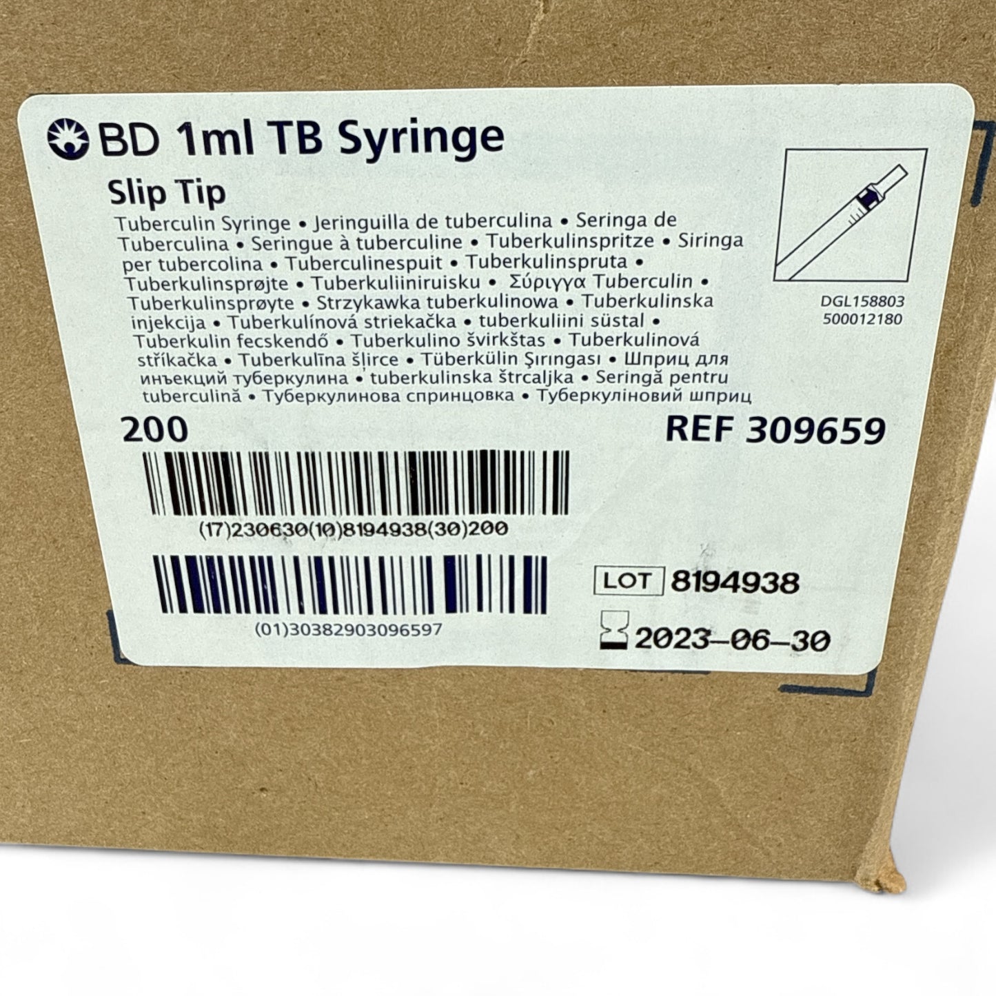 BD 309659 1ml TB Syringe (Best Offer!)