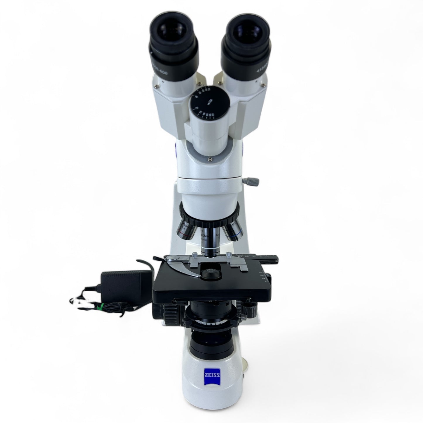 Zeiss Primo Star Microscope w/ 4x–100x Plan Objectives & Power Supply